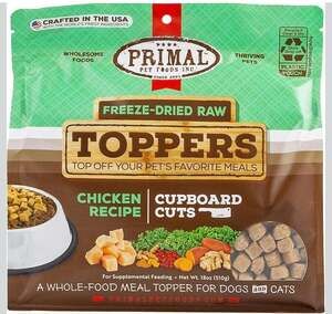 Primal Freeze-Dried Raw Toppers Chicken Cupboard 12oz EXP 12/04/26